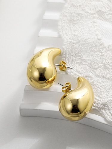 Fashion Niche Circle Water Drop French Advanced Design Simple 18 Metal Earrings Ladies Earrings_ipsvogv.com