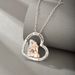 S Sterling Silver Heart Shaped Letter Pendant Best Friend Gift Sisters Embraces Fashion_ipsvogv.com