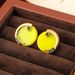Moon Lake: Japanese Korean Fresh Crescent Round Inlaid Zircon with Fashionable and Stylish Style Earrings_ipsvogv.com