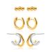 Women’s Jewelry Set Fashion Hot Selling Smooth Earrings Gold And Silver Mixed Copper Plated INS Style Geometric Three Piece Set Earrings_ipsvogv.com