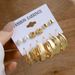 Personalized Punk Earrings Creative Metal Elements Geometric Gold Earrings Set 6 Piece Set_ipsvogv.com