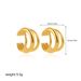 Women’s Jewelry Set Fashion Gold Simple C Shaped Ear Clip Without Ear Holes Ear Bone Clip Three Layer Earrings Fashionable Commuting Single Piece_ipsvogv.com