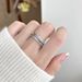 New Sweet And Versatile Niche Design Accessory, Double-layer Color Diamond Letter Ring, Women's Instagram High-end Style_ipsvogv.com