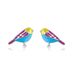 Colorful Bird Brass Real Gold Electroplated Earrings Small Design High End Earrings Fresh And Cute Personality Earrings_ipsvogv.com