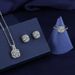 S Silver Bag Diamond Ring For Women's Han 1 Carat Set Mosang Stone Collar Chain Live Broadcast_ipsvogv.com