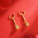 Water Droplet Sand Gold Earrings With A Light Luxury High-end Feel, Fashionable And Simple Temperament, Versatile_ipsvogv.com