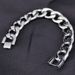 Classic Style Hip Hop Primary Colors Silver Tone Stainless Steel Bracelet Polished Like Mirror_ipsvogv.com
