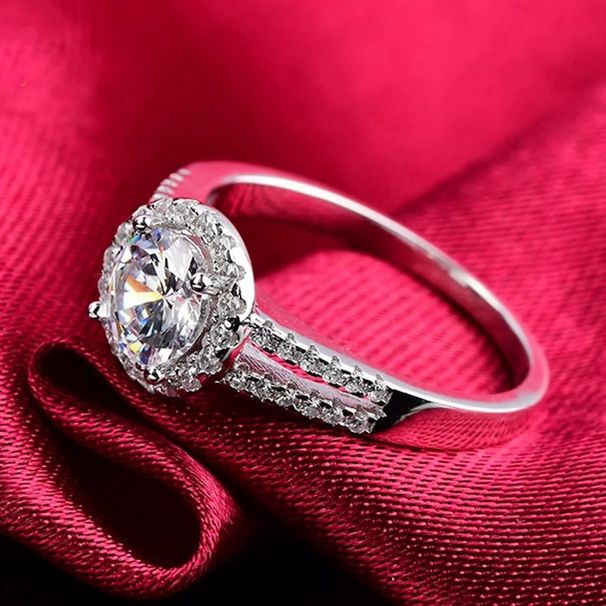 Mosang Stone Double Rowed Round Wrap S Pure Silver Women's New Set with Light Luxury and Noble Style Ring_ipsvogv.com
