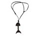 Unisex New Chinese Zen Personality Leather Fish Pendant Necklace Female Retro Niche Design Simple Long Sweater Chain Autumn And Winter_ipsvogv.com