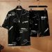 Men's Clothing summer sports men's five point short sleeved running basketball uniforms casual loose T shirt shorts two piece suit_ipsvogv.com