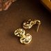 Fashionable Personality, Irregular Three-dimensional Hammered Pattern Earrings, Feminine Temperament, Simple And_ipsvogv.com