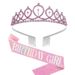 Rose Gold Birthday Party Decoration BIRTHDAY GIRL QUEEN Crown Strap Girls Etiquette Belt_ipsvogv.com