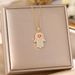 Necklace, Female Internet Celebrity, Heart-shaped Palm, Devil's Eye Pendant, Fashionable Temperament, Micro Inlaid_ipsvogv.com