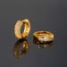 Unisex hot selling hip hop personality earrings for men and women micro inlaid zircon gold plated round ear buckles hot selling temperament earrings_ipsvogv.com