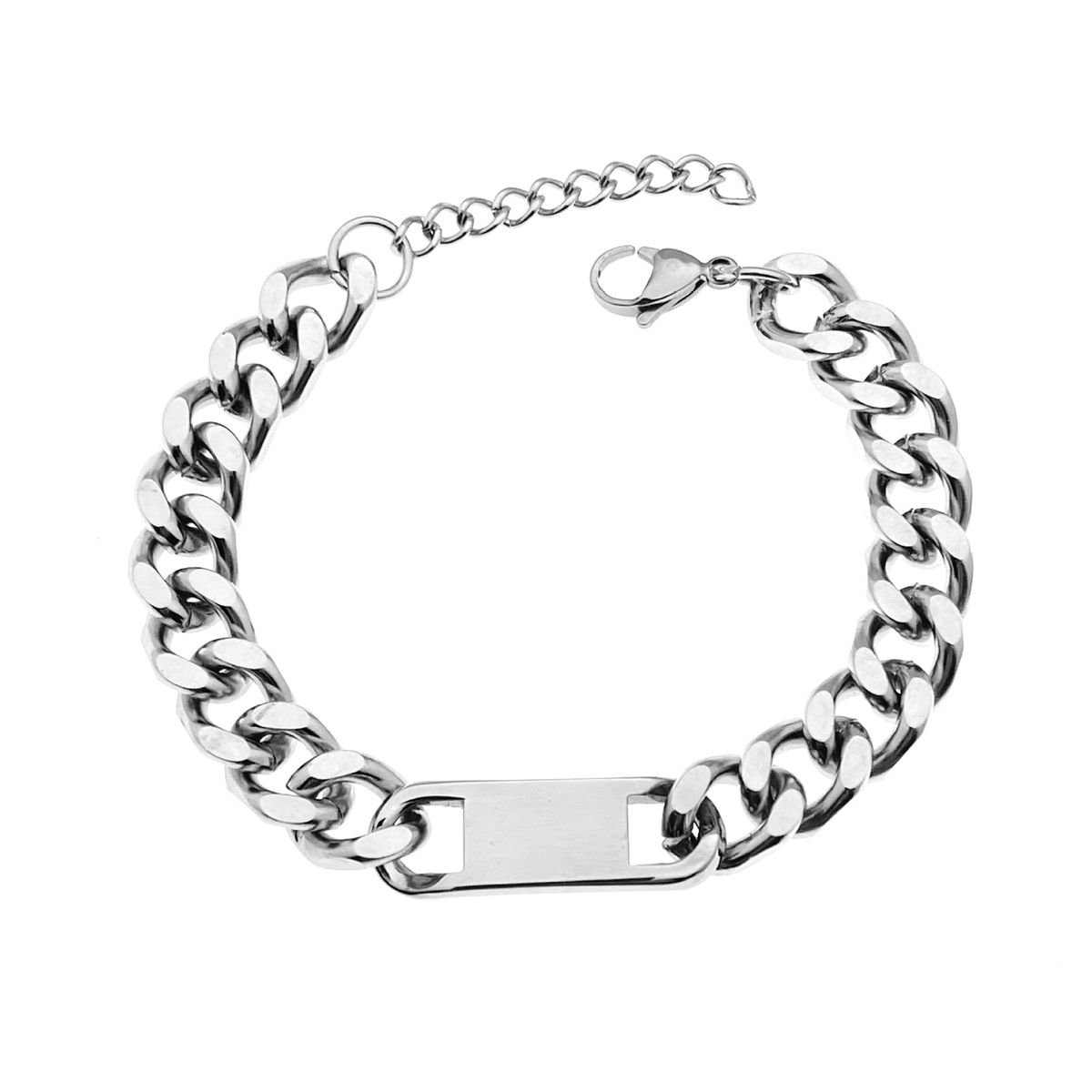 Trend Hip Hop Chain Simple Personality Street Thick Chain Accessories Men And Women Square Brand Cuban Bracelet_ipsvogv.com