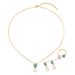 Minimalist artistic style necklace, set, niche inlaid pearl earrings, versatile ring jewelry_ipsvogv.com