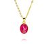 Light Luxury Retro Oval Glue Drop Multi Color Pendant Copper Plated Necklace Niche Design Small Fairy Clavicle Chain_ipsvogv.com