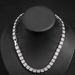 Men's Square Glass Cuban Fashionable And Trendy Men's Accessories, High-end Rock Sugar Necklace, HipHop_ipsvogv.com