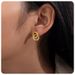 French retro pearl metal arc earrings female silver needle high end design earrings simple temperament earrings_ipsvogv.com