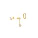 Real Gold Brass Electroplating, Hot Selling Across, Cute Luxury Earrings With Zircon Stars And Butterflies, Three Piece Set_ipsvogv.com