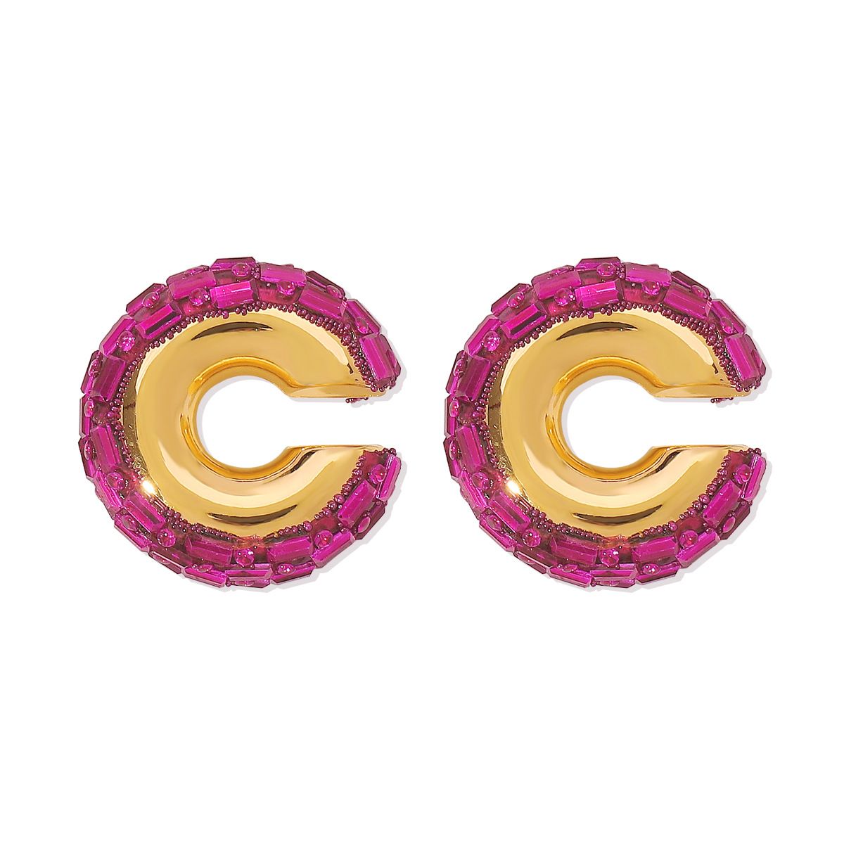 E12530 Geometric Niche C-shaped Earrings New Cuff Atmospheric Metallic Alloy Women's Ear Clip_ipsvogv.com