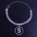 Exaggerated Diamond-encrusted Dollar Necklace Women Sexy Coin Multi-row Pendant Necklace choker_ipsvogv.com