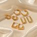 Women’s Jewelry Set Fashion Light Luxury Geometric Stainless Steel Earrings Personality Simple And High End 14K Gold Plated Titanium Steel Earrings_ipsvogv.com