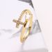 Sedoni Fashion Copper Plated True Gold Micro Inlaid Zircon Cross Women's Open Ring_ipsvogv.com
