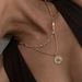 Spot Retro Gold Plated Titanium Steel Round Zircon Snake Bone Chain Necklace_ipsvogv.com