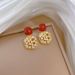 【 Tianium Seel 】 Necklace Earring Ligh Luxury Full Diamond Drip Oil Cube Personalized Temperamen Banque Earrings_ipsvogv.com