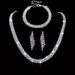 Bridal Jewelry Set Luxurious Noble Shining Full Diamond Starlight Necklace And Earrings_ipsvogv.com