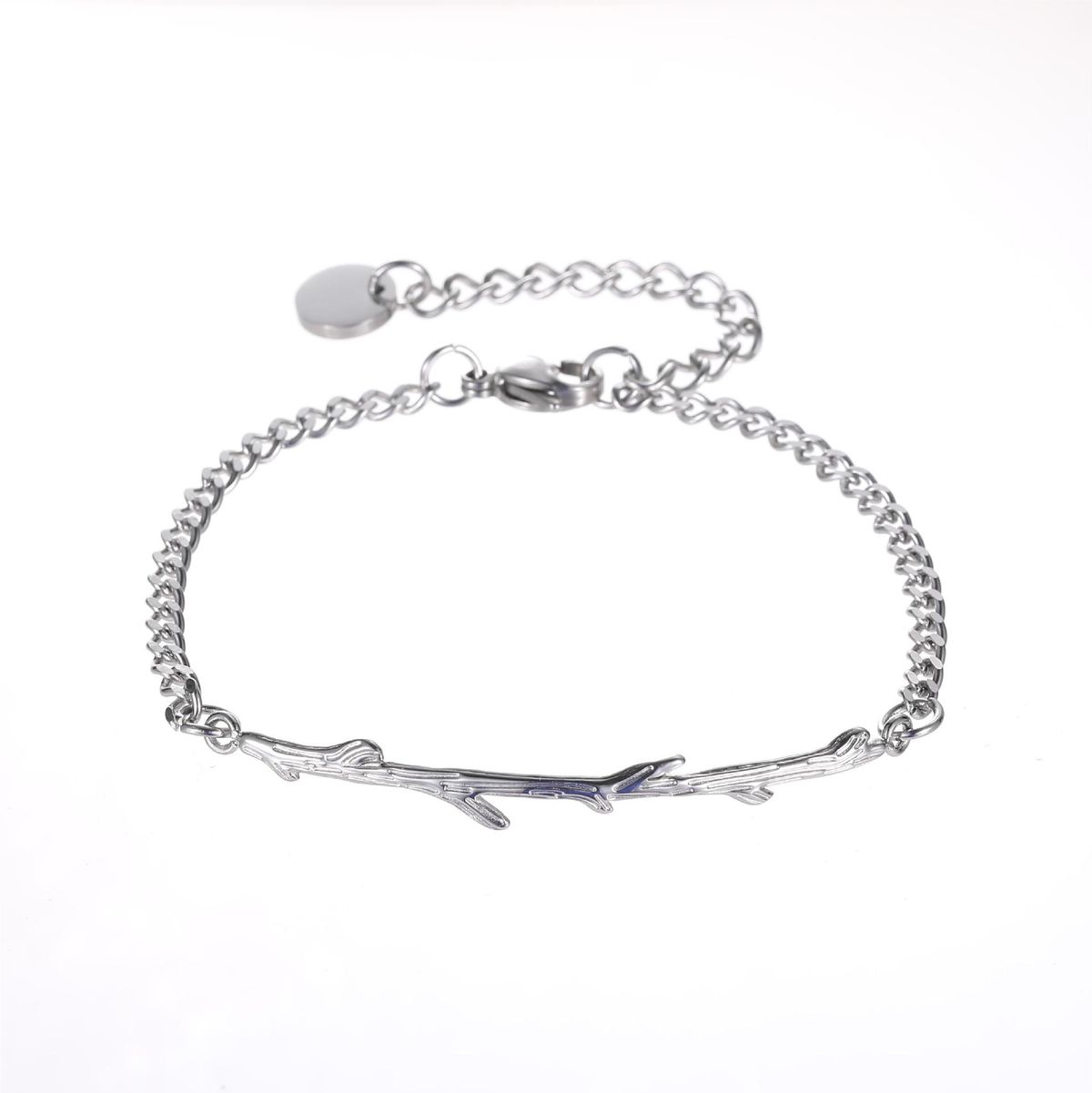 High Grade Mountain With Wood And Wood With Branches Men And Women Bracelet Titanium Steel Ins Style Couple Model Valentine's Day Gift Bracelet_ipsvogv.com