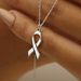 New Breast Cancer Prevention And Awareness Survivor Ribbon Pendant Necklace Fashion Jewelry Gift_ipsvogv.com