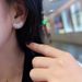 Caoshi French Flower Earrings Temperament Celebrity Feather Zircon Earrings Fashion Versatile Bride Jewelry_ipsvogv.com