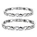 Men And Women's Jewelry With Magnetic Health Fashion Couple Titanium Steel Bracelet Hollow Love_ipsvogv.com