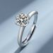 New Mosang Pure Silver Luxury Style T Family One Carat Simulated Diamond Six Claw Women's Ring_ipsvogv.com