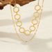 French Retro Geometric Necklace - Gold Plated Stainless Steel Clavicle Chain (Hip Hop Style)_ipsvogv.com