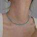 Turquoise Broken Silver Necklace For Women Autumn And Winter Does Not Fade All Match High End Niche Beaded Clavicle Necklace Jewelry_ipsvogv.com
