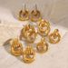 Women's Jewelry Color Matching Stainless Steel Circle Earrings High End Niche Earrings Titanium Steel Earrings_ipsvogv.com