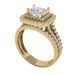 Sanjie Geometric Light Classic Instagram Women's Luxury Fashion Full Diamond Princess Square Proposal Ring_ipsvogv.com