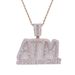 Men's Hip Hop ATM Pendant Necklace With Zircon Stones - 15mm Cuban Link Chain In Gold, Rose Gold & Silver (60cm Length)_ipsvogv.com