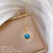Titanium Steel 【 】 Van Gogh Oil Painting Starry Sky Fashion Light Luxury Temperament Gorgeous Full Diamond Necklace 【 】_ipsvogv.com