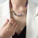 Colorful Natural Stone Abacus Round Bead Beads, Handmade Necklace Made Of Titanium Steel, Fashionable And Versatile_ipsvogv.com