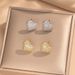 Hip-hop new gold-plated zircon love earrings Joker cool personality men's and women's fashion earrings_ipsvogv.com