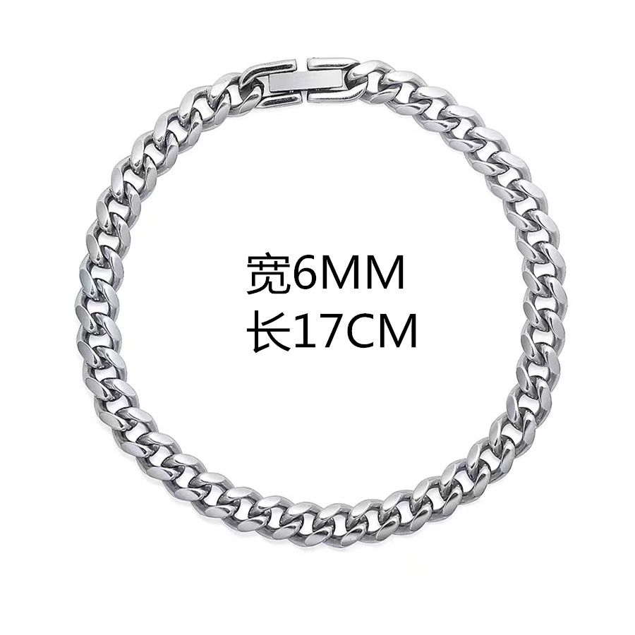 Titanium Steel Bracelet Men's Jewelry Cuban Light Luxury Ins Niche Design Couple's Student Trendy Brand Bangle_ipsvogv.com
