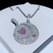 Men's Jewelry Zircon Inlaid Love Sun Moon Necklace Couple Hip Hop Pendant 520 Valentine's Day Gift_ipsvogv.com