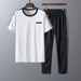 Men's Clothing Middle aged and elderly sports suits men's summer casual suits men's dad's summer short sleeved trousers factory direct sales_ipsvogv.com