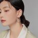 Double Hoop Earrings - Light Luxury Oversized Circle Studs (Minimalist Statement Jewelry Elegant Everyday Accessories)_ipsvogv.com