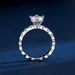 New Honeycomb 1 Carat Moissanite White Copper Ring Wedding Proposal Couple_ipsvogv.com