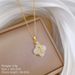 Steel 【 Titanium 】 Four Leaf Flower Rose Micro Inlaid With Diamonds Light Luxury Cute Necklace Women's Fashion 【 】_ipsvogv.com